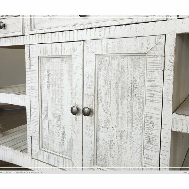 Crafters And Weavers Greenview Rustic Farmhouse Kitchen Island, Solid Wood 6 Crafters And Weavers Greenview Rustic Farmhouse Kitchen Island, Solid Wood - Image 4