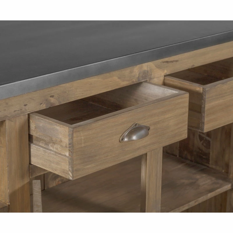 Crafters And Weavers Barlow Rustic Wood Display Kitchen Island 7 Crafters And Weavers Barlow Rustic Wood Display Kitchen Island - Image 5