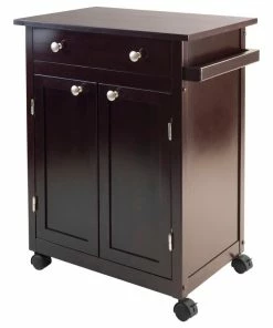 Winsome Wood Transitional Espresso Composite Wood Cart 92626
