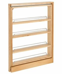 Rev-A-Shelf Wood Base Filler Pull Out Organizer For New Kitchen Applications, 3"
