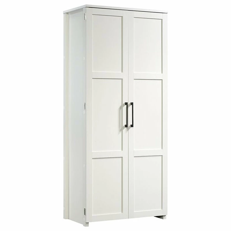 Pemberly Row Traditional Engineered Wood Pantry In White 3 Pemberly Row Traditional Engineered Wood Pantry In White
