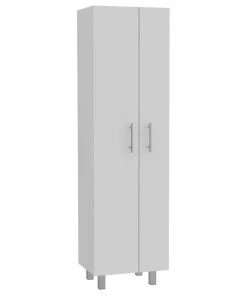 HomeRoots White Versatile Tall Pantry Or Laundry Cabinet