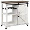 Decorn Farmhouse Kitchen Cart, Barn Style Sliding Doors With Wine Rack And Open Shelves -Coast2Coast shop 6551140000849ba4 2390 w800 h800 b1 p0