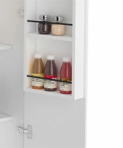 Tuhome Furniture TuHome White Modern Engineered Wood Varese Pantry Cabinet 10 Tuhome Furniture TuHome White Modern Engineered Wood Varese Pantry Cabinet -Coast2Coast shop 66017ec9024d2059 6921 w800 h800 b0 p0