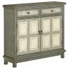 Coast To Coast Imports, LLC Coast To Coast Two Drawer Two Door Cupboard With Homestead Grey Finish 13711