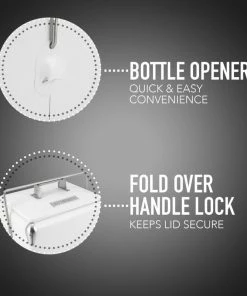 Permasteel, Inc Permasteel 14 Quart Portable Picnic Cooler, White -Coast2Coast shop 67c129bd0102c593 0009 w800 h800 b0 p0