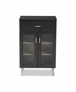 Baxton Studio Jonas Kitchen Cabinet - Dark Gray, Oak Brown -Coast2Coast shop 67d133c4015786d1 6493 w800 h800 b1 p0