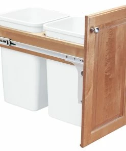Rev-A-Shelf 4WCTM-18DM2-419-FL Double 35 Qt. Top Mount Waste Container