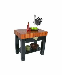 Boos Blocks John Boos RN-BF Cherry Bloc De Foyer 36x24x34 Table &Henckels Knife Set