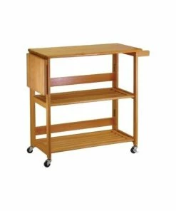 Winsome Wood Transitional Light Oak Solid Wood Cart 34137