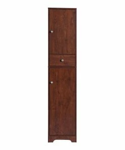Furniture Of America E-Commerce By Enitial Lab Furniture Of America Astro Contemporary Wood 1-Drawer Pantry In Vintage Walnut