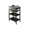 Winsome Wood Transitional Black Granite And Wood Utility Cart 20322 -Coast2Coast shop 6d71ba370da39091 7913 w800 h800 b1 p0