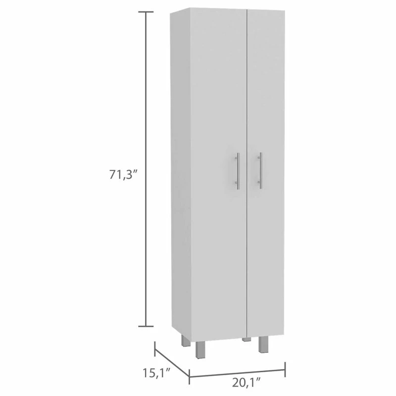 HomeRoots White Versatile Tall Pantry Or Laundry Cabinet 5 HomeRoots White Versatile Tall Pantry Or Laundry Cabinet - Image 3