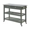 Convenience Concepts American Heritage Stainless Steel Top Kitchen Cart In Gray Wood Finish 1 Convenience Concepts American Heritage Stainless Steel Top Kitchen Cart In Gray Wood Finish -Coast2Coast shop 6ea1ab32003f2271 0366 w800 h800 b1 p0