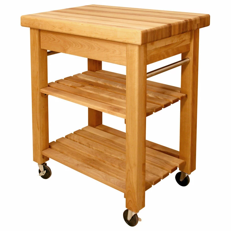 Catskill Craftsmen Catskill French Country Small Butcher Block Kitchen Cart In Natural 3 Catskill Craftsmen Catskill French Country Small Butcher Block Kitchen Cart In Natural