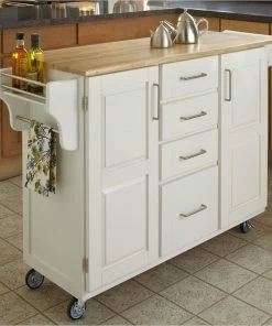 Homestyles Create-a-Cart Wood Rolling Kitchen Cart In Off White 5 Homestyles Create-a-Cart Wood Rolling Kitchen Cart In Off White -Coast2Coast shop 6fd1475703c99665 5051 w800 h800 b0 p0