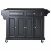 Crosley Solid Black Granite Top Kitchen Cart/Island, Black Finish -Coast2Coast shop 70214ca1065cb09a 5443 w800 h800 b1 p0