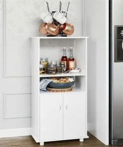 Boahaus Montpellier Modern Wood Kitchen Pantry With Open Compartments In White 8 Boahaus Montpellier Modern Wood Kitchen Pantry With Open Compartments In White -Coast2Coast shop 70c11dc303ad30ae 2706 w800 h800 b0 p0