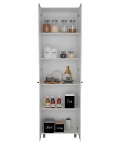 HomeRoots Thea White Pantry Cabinet 13 HomeRoots Thea White Pantry Cabinet -Coast2Coast shop 72315359026c34f9 8464 w800 h800 b1 p0
