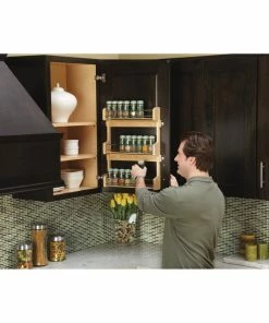 Rev-A-Shelf Wood Wall Cabinet Spice Rack Organizer, 16.5" -Coast2Coast shop 72b1b1890e7a5d43 8004 w800 h800 b0 p0