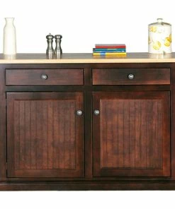 Eagle Furniture 53" Wide Traditional Coastal Kitchen Island, Caribbean Rum
