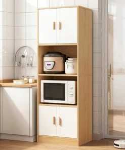 HOMARY Farmhouse Kitchen Shelf, Walnut For Microwave, Natural -Coast2Coast shop 74612d1102cbf076 4556 w800 h800 b0 p0