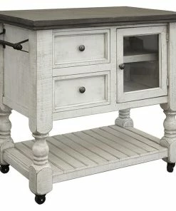 Crafters And Weavers Stonegate Solid Wood Kitchen Island, 39"