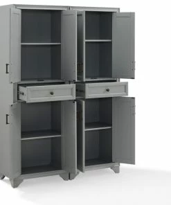 Crosley Tara 2-Piece Pantry Set, Distressed Gray 2 Pantries -Coast2Coast shop 7611e6450f73baef 0945 w800 h800 b1 p0