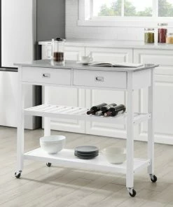 Crosley Chloe Stainless Steel Top Kitchen Island Cart, White/Stainless Steel 22 Crosley Chloe Stainless Steel Top Kitchen Island Cart, White/Stainless Steel -Coast2Coast shop 7741ceb90f73b865 4808 w800 h800 b0 p0