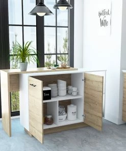 DEPOT ESHOP LLC Creta Kitchen Island, White -Coast2Coast shop 7881bfac02bdb2f3 2973 w800 h800 b0 p0