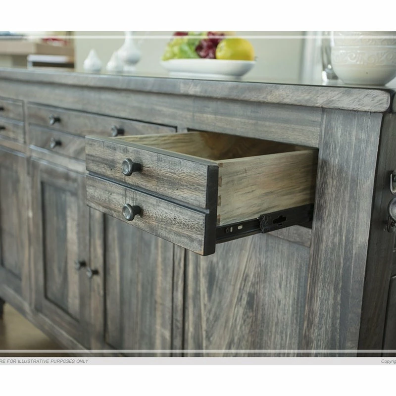 Crafters And Weavers Sawyer Solid Parota Wood Kitchen Island 6 Crafters And Weavers Sawyer Solid Parota Wood Kitchen Island - Image 4