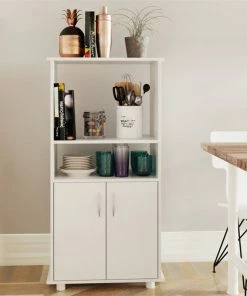Boahaus Montpellier Modern Wood Kitchen Pantry With Open Compartments In White 9 Boahaus Montpellier Modern Wood Kitchen Pantry With Open Compartments In White -Coast2Coast shop 7af1dae003ad30b0 2706 w800 h800 b0 p0