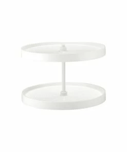 Rev-A-Shelf Polymer Full Circle 2-Shelf Lazy Susan For Corner Wall Cabinet, White