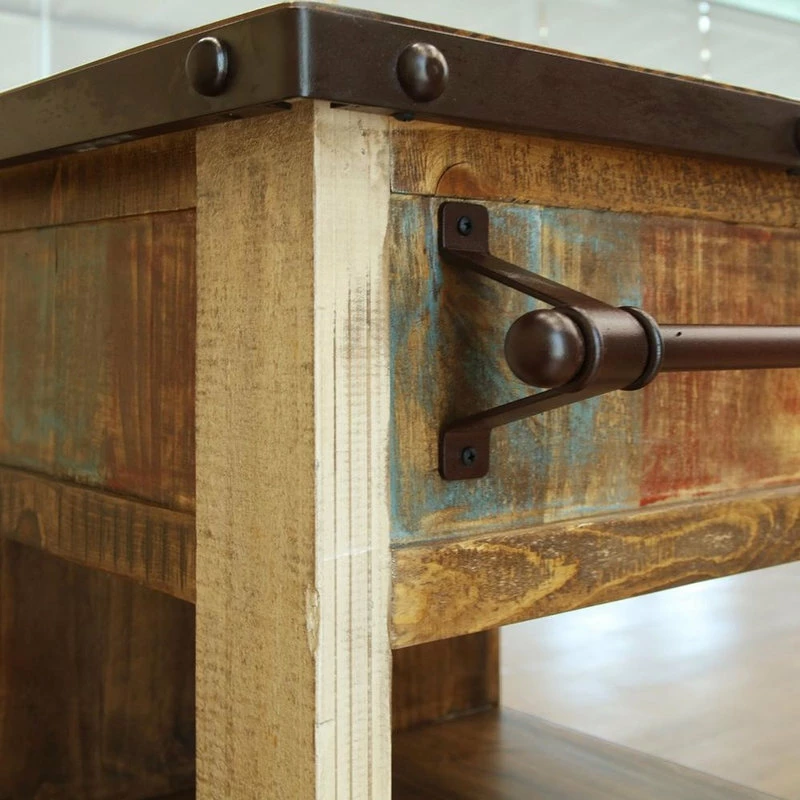 Crafters And Weavers Bayshore Rustic Solid Wood Kitchen Island, 39" 4 Crafters And Weavers Bayshore Rustic Solid Wood Kitchen Island, 39" - Image 2