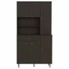 FM FURNITURE Venice Pantry Cabinet, Black 1 FM FURNITURE Venice Pantry Cabinet, Black -Coast2Coast shop 7d41018a0351588e 5854 w800 h800 b1 p0
