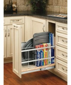Rev-A-Shelf Wood Bakeware Pull Out Organizer With BB Soft Close, 8" -Coast2Coast shop 7df133140e7a5ce7 8031 w800 h800 b0 p0