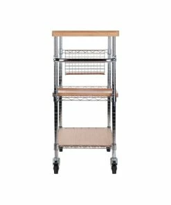 Winsome Madera Utility Kitchen Cart, Bamboo And Chrome -Coast2Coast shop 7ee1a5360bbd628a 5564 w800 h800 b1 p0