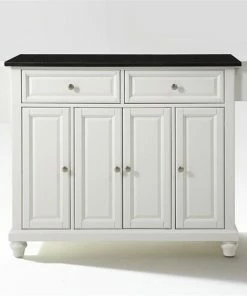 Crosley Cambridge Black Granite Top Kitchen Island In White -Coast2Coast shop 801138a60fb4bb66 8104 w800 h800 b0 p0
