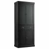 Gymax Kitchen Cabinet Pantry Cupboard Freestanding W/Adjustable Shelves Black -Coast2Coast shop 803177c30ffa0dde 6060 w800 h800 b1 p0