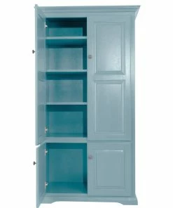 Eagle Furniture Double Wide Kitchen Pantry Cabinet, Interesting Aqua