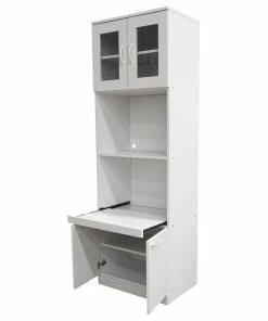 Pilaster Designs Goblin Kitchen Storage Pantry Microwave Cabinet, Adjustable Shelves, White Wood 11 Pilaster Designs Goblin Kitchen Storage Pantry Microwave Cabinet, Adjustable Shelves, White Wood -Coast2Coast shop 8531432c0de94f07 9761 w800 h800 b1 p0