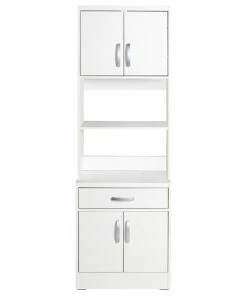 Better Home Products Shelby Tall Wooden Kitchen Pantry In White