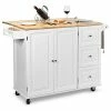 Gymax Drop-Leaf Kitchen Island Trolley Cart Wood Storage Cabinet W/ Spice Rack 1 Gymax Drop-Leaf Kitchen Island Trolley Cart Wood Storage Cabinet W/ Spice Rack -Coast2Coast shop 879197a50faff176 7703 w800 h800 b1 p0