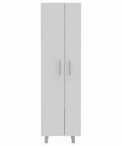 FM FURNITURE Norway Broom Closet Pantry, White