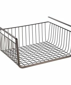 InterDesign 63071 Bronze York Lyra Under Shelf Wire Storage Basket
