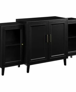 Walker Edison 62 4-Door Tiered Modern Sideboard - Black 8 Walker Edison 62 4-Door Tiered Modern Sideboard - Black -Coast2Coast shop 89712b170fd32d0a 3938 w800 h800 b1 p0