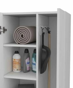 HomeRoots White Versatile Tall Pantry Or Laundry Cabinet 13 HomeRoots White Versatile Tall Pantry Or Laundry Cabinet -Coast2Coast shop 89c15e14026c3511 2572 w800 h800 b0 p0