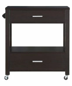 Furniture Of America E-Commerce By Enitial Lab Furniture Of America Arton Contemporary Wood 2-Drawer Kitchen Cart In Cappuccino