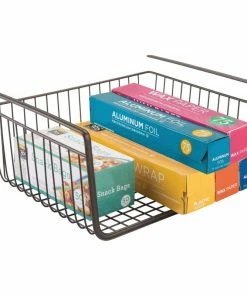 InterDesign 63071 Bronze York Lyra Under Shelf Wire Storage Basket -Coast2Coast shop 8b21def80e97250e 8925 w800 h800 b1 p0