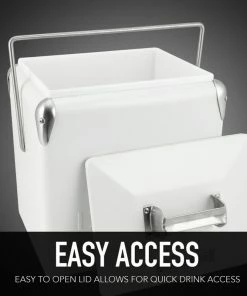 Permasteel, Inc Permasteel 14 Quart Portable Picnic Cooler, White -Coast2Coast shop 8b61da910102c58e 0009 w800 h800 b0 p0